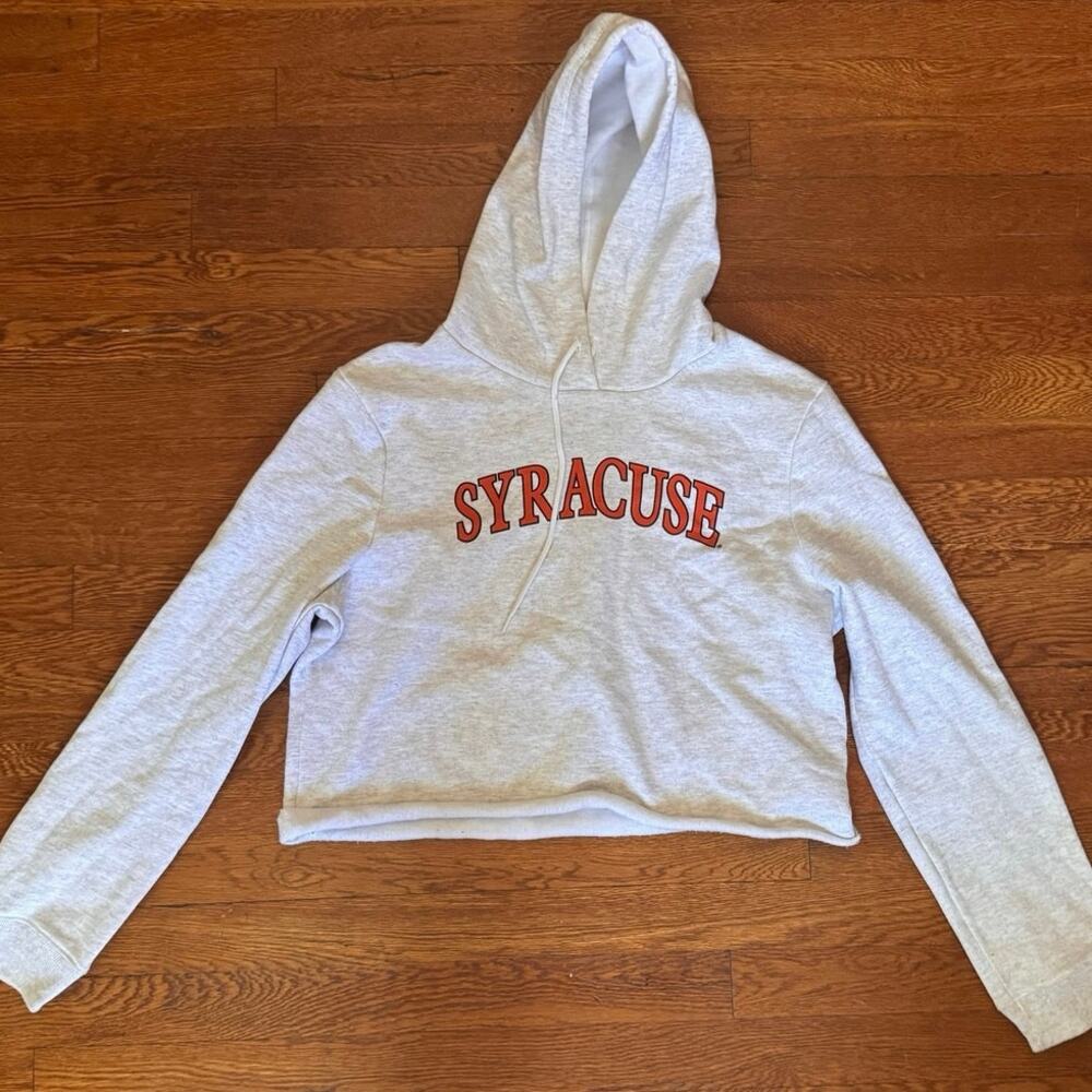 Syracuse University Cropped Gray/White Sweatshirt